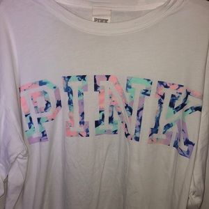 white PINK long sleeve